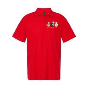 Merry Christmas Holiday Chicken Xmas Softstyle Adult Sport Polo