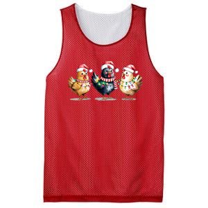 Merry Christmas Holiday Chicken Xmas Mesh Reversible Basketball Jersey Tank