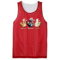 Merry Christmas Holiday Chicken Xmas Mesh Reversible Basketball Jersey Tank