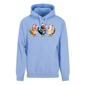 Merry Christmas Holiday Chicken Xmas Unisex Surf Hoodie