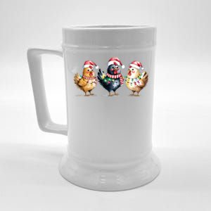 Merry Christmas Holiday Chicken Xmas Beer Stein