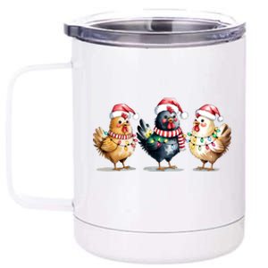 Merry Christmas Holiday Chicken Xmas 12 oz Stainless Steel Tumbler Cup