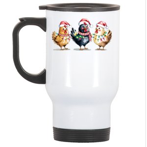 Merry Christmas Holiday Chicken Xmas Stainless Steel Travel Mug