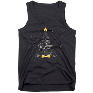 Merry Christmas Happy Holiday Happy New Year Xmas Tree Tank Top Tank Top