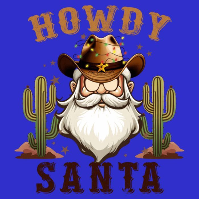 Merry Christmas Howdy Santa Claus Retro Western Cow Xmas Meaningful Gift 16 in Basic Backpack