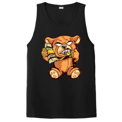 Money Calling Hip Hop Teddy Bear Gangster Rap Drip Swag Dope PosiCharge Competitor Tank