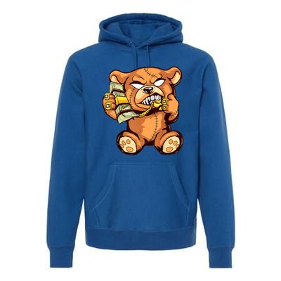 Money Calling Hip Hop Teddy Bear Gangster Rap Drip Swag Dope Premium Hoodie