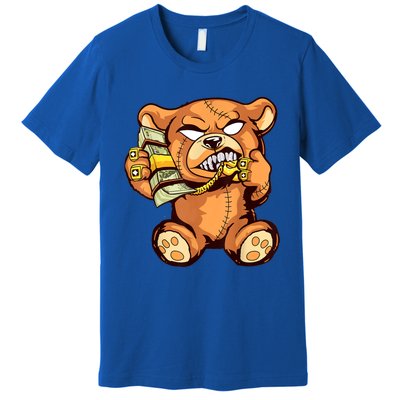 Money Calling Hip Hop Teddy Bear Gangster Rap Drip Swag Dope Premium T-Shirt