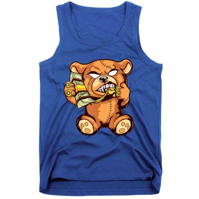 Money Calling Hip Hop Teddy Bear Gangster Rap Drip Swag Dope Tank Top