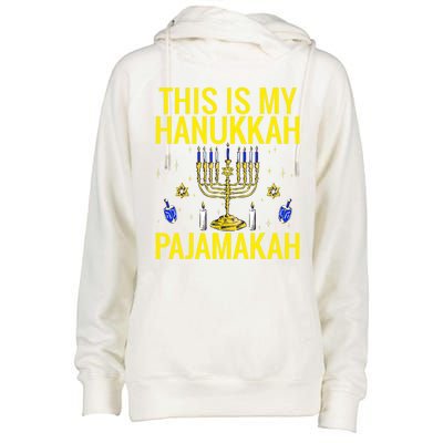 Merry Chrismukkah Happy Hanukkah Family Christmas Womens Funnel Neck Pullover Hood