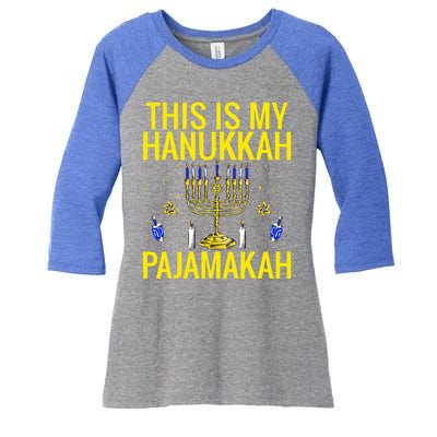 Merry Chrismukkah Happy Hanukkah Family Christmas Women's Tri-Blend 3/4-Sleeve Raglan Shirt