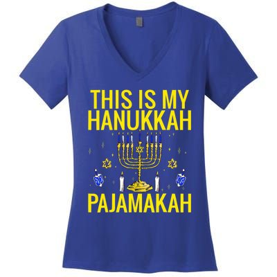 Merry Chrismukkah Happy Hanukkah Family Christmas Women's V-Neck T-Shirt