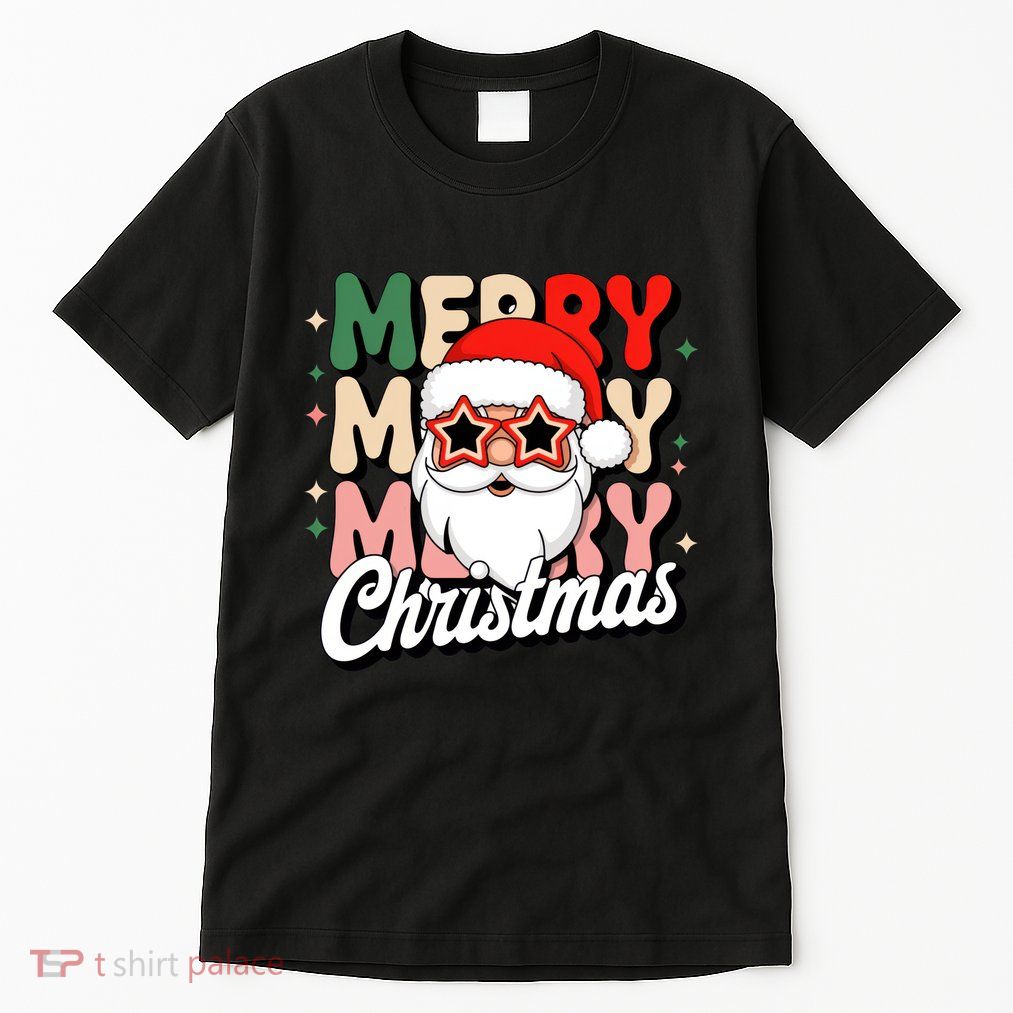 Merry Christmas Hip Santa Tall T-Shirt