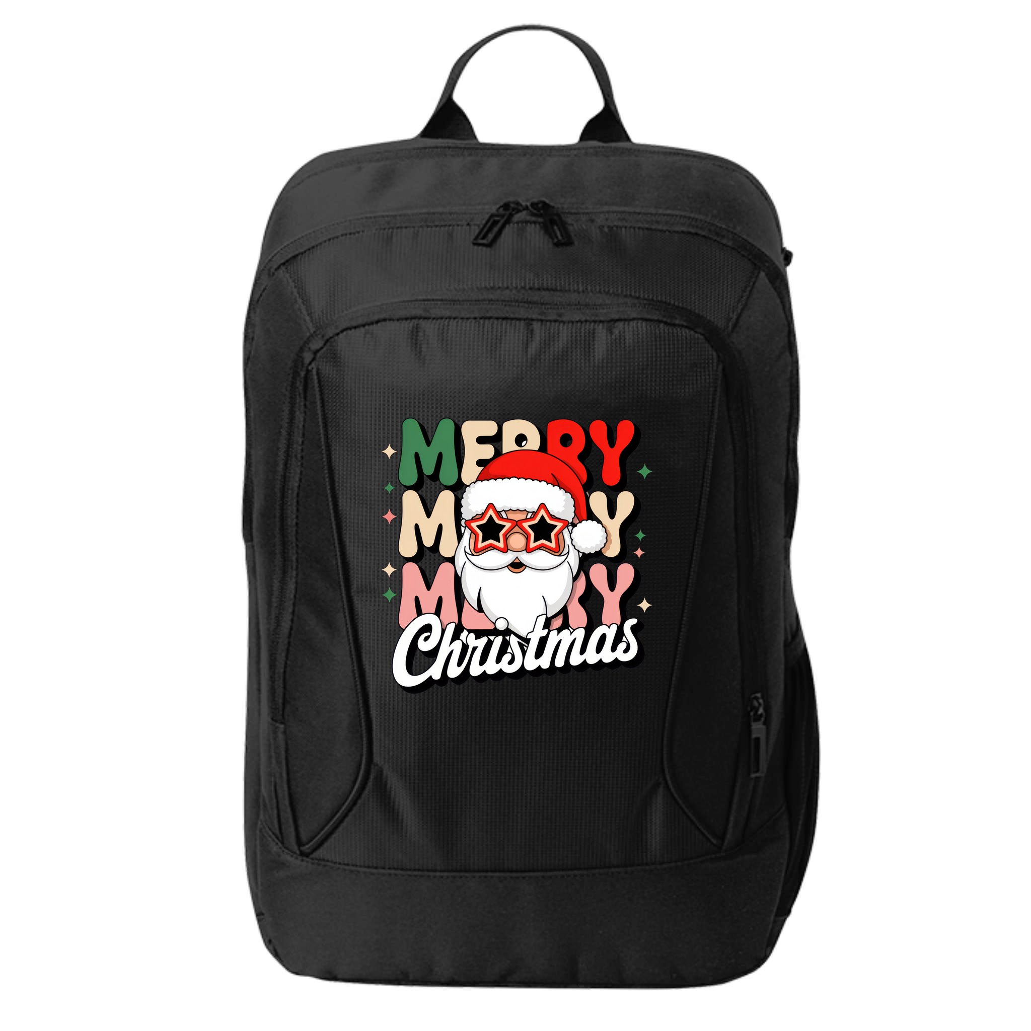 Merry Christmas Hip Santa City Backpack