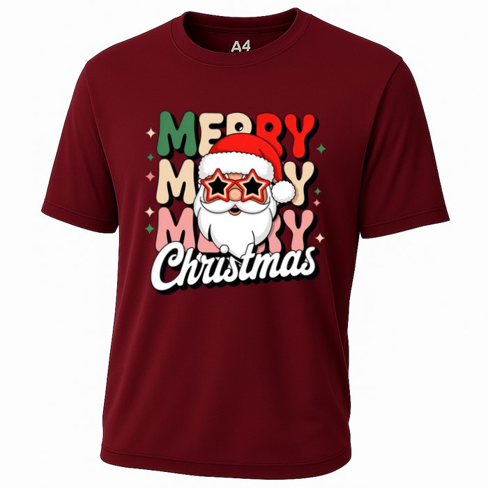 Merry Christmas Hip Santa Performance Shirt