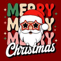 Merry Christmas Hip Santa Performance Shirt