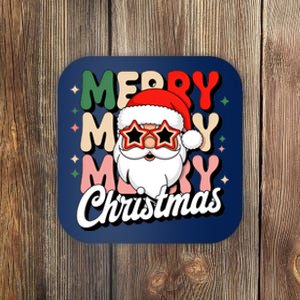 Merry Christmas Hip Santa Coaster