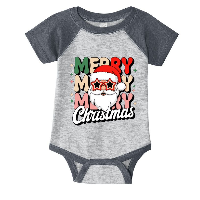 Merry Christmas Hip Santa Infant Baby Jersey Bodysuit