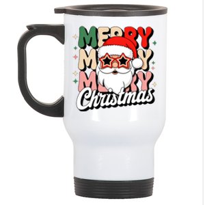 Merry Christmas Hip Santa Stainless Steel Travel Mug