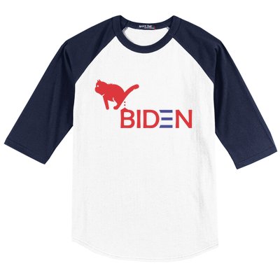 My Cat Hates Biden Funny Anti Biden Baseball Sleeve Shirt