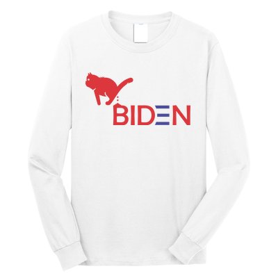 My Cat Hates Biden Funny Anti Biden Long Sleeve Shirt