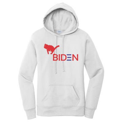 My Cat Hates Biden Funny Anti Biden Women's Pullover Hoodie