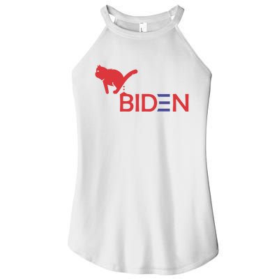 My Cat Hates Biden Funny Anti Biden Women’s Perfect Tri Rocker Tank