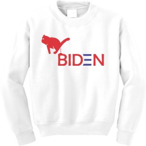 My Cat Hates Biden Funny Anti Biden Kids Sweatshirt