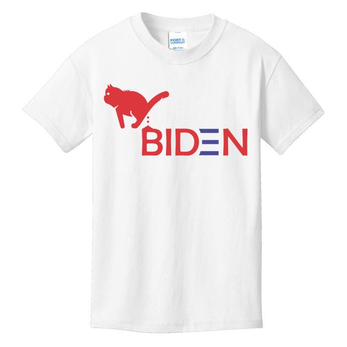 My Cat Hates Biden Funny Anti Biden Kids T-Shirt