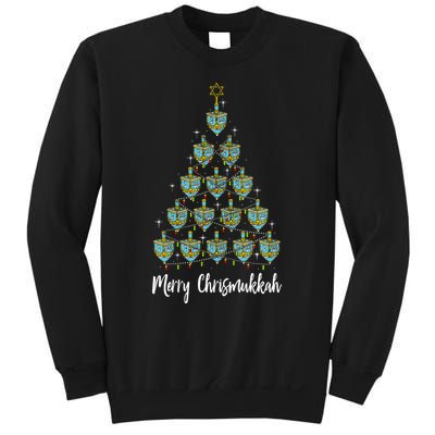 Merry Chrismukkah Hanukkah Dreidel Christmas Tree Chanukah Sweatshirt