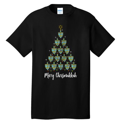 Merry Chrismukkah Hanukkah Dreidel Christmas Tree Chanukah Tall T-Shirt