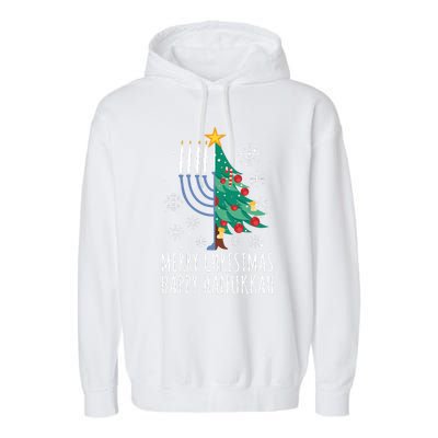 Merry Chrismukkah Happy Christmas Hanukkah Garment-Dyed Fleece Hoodie