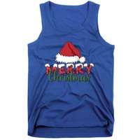 Merry Christmas Hat Holiday Season Winter Vibes Christmas Gift Tank Top