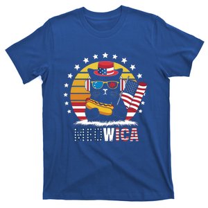 Meowica Cat Hotdog Flag 4th Of July Usa Patriotic Mousic Gift T-Shirt