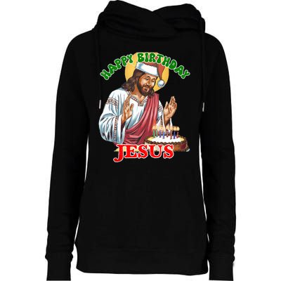 Merry Christmas Happy Birthday Jesus Funny Christian Holiday Womens Funnel Neck Pullover Hood