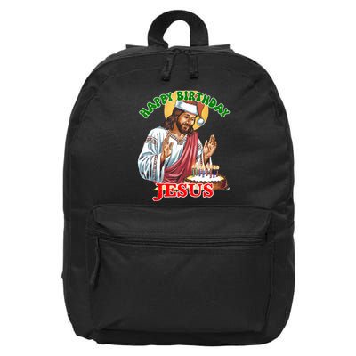 Merry Christmas Happy Birthday Jesus Funny Christian Holiday 16 in Basic Backpack