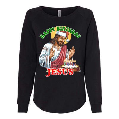 Merry Christmas Happy Birthday Jesus Funny Christian Holiday Womens California Wash Sweatshirt