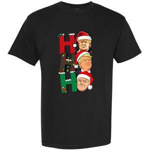 Merry Christmas Ho Ho Ho Trump Santa Light Christmas Garment-Dyed Heavyweight T-Shirt