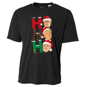 Merry Christmas Ho Ho Ho Trump Santa Light Christmas Cooling Performance Crew T-Shirt