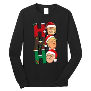 Merry Christmas Ho Ho Ho Trump Santa Light Christmas Long Sleeve Shirt