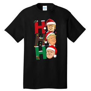 Merry Christmas Ho Ho Ho Trump Santa Light Christmas Tall T-Shirt