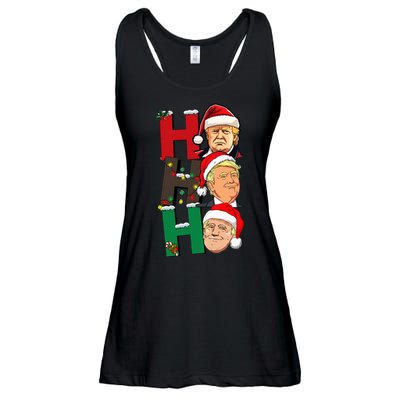 Merry Christmas Ho Ho Ho Trump Santa Light Christmas Ladies Essential Flowy Tank