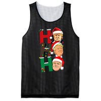 Merry Christmas Ho Ho Ho Trump Santa Light Christmas Mesh Reversible Basketball Jersey Tank