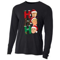 Merry Christmas Ho Ho Ho Trump Santa Light Christmas Cooling Performance Long Sleeve Crew