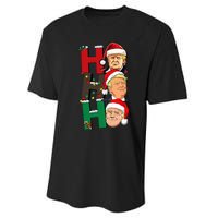 Merry Christmas Ho Ho Ho Trump Santa Light Christmas Performance Sprint T-Shirt