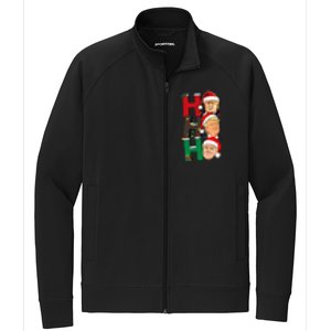 Merry Christmas Ho Ho Ho Trump Santa Light Christmas Stretch Full-Zip Cadet Jacket