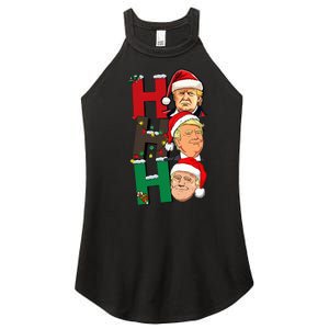 Merry Christmas Ho Ho Ho Trump Santa Light Christmas Women's Perfect Tri Rocker Tank