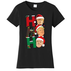 Merry Christmas Ho Ho Ho Trump Santa Light Christmas Women's T-Shirt