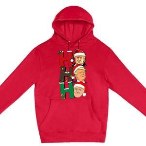 Merry Christmas Ho Ho Ho Trump Santa Light Christmas Premium Pullover Hoodie