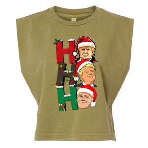 Merry Christmas Ho Ho Ho Trump Santa Light Christmas Garment-Dyed Women's Muscle Tee